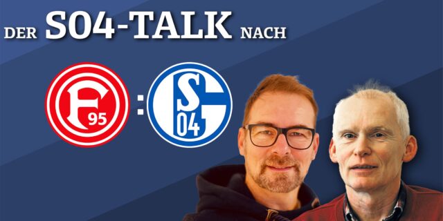 Sprechen nach der Partie gegen Düsseldorf über das Spiel: Schalke-Reporter René Preuß und Schalke-Experte Frank Leszinski.
