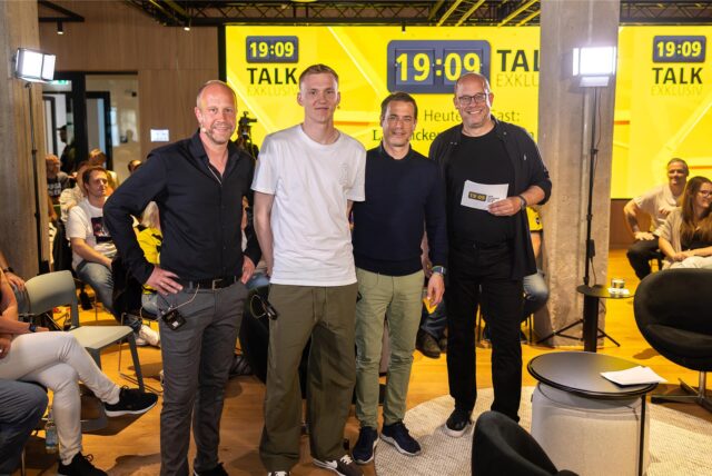 Gruppenfoto mit Maximilian Baier und Lars Ricken.