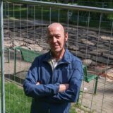 Klaus Ress vor der Tanzfläche im Dortmunder Westpark.