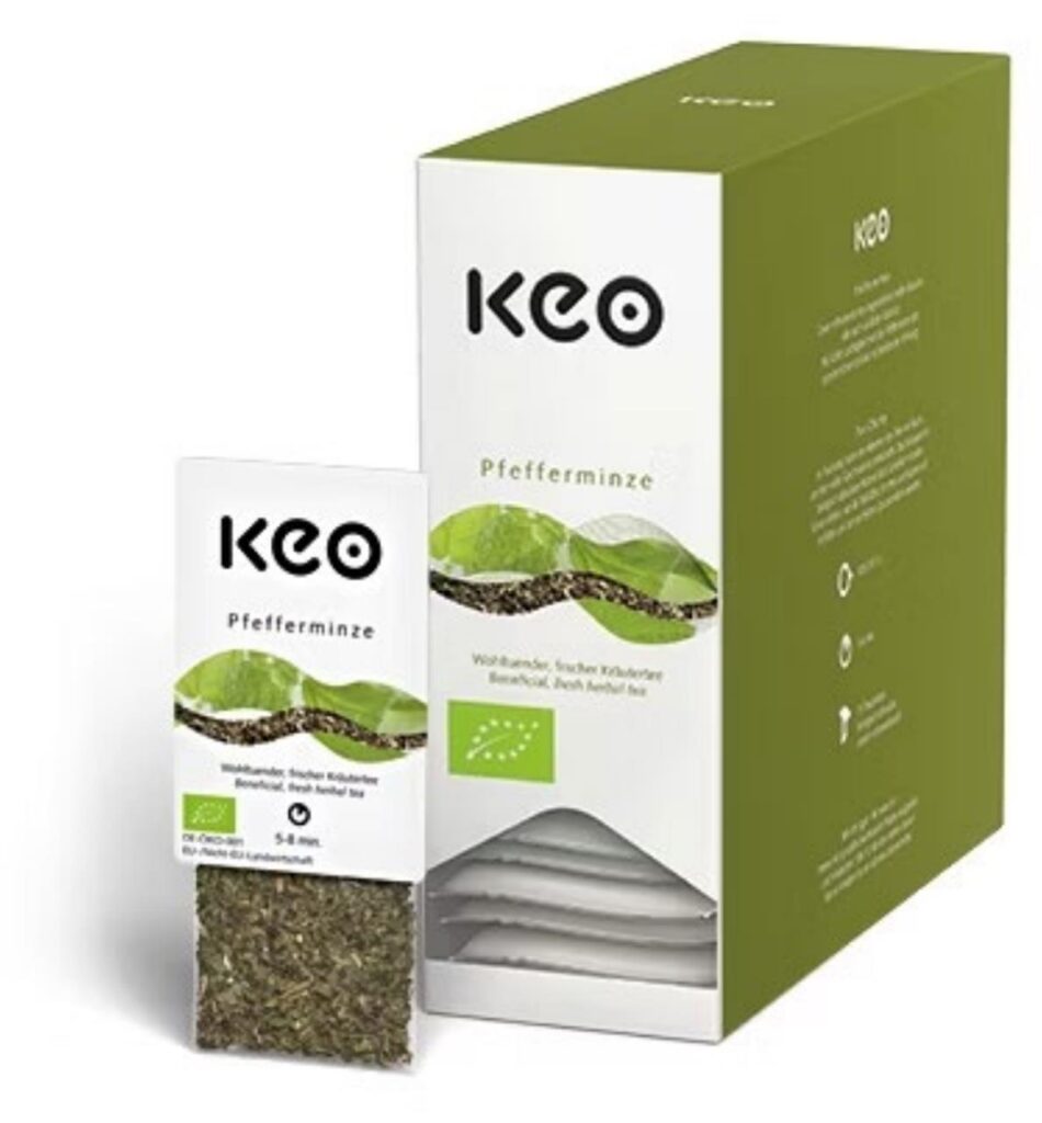 Eine Packung des Tees von KEO, für den es einen Rückruf gibt. Eine Packung des Tees von KEO, für den es einen Rückruf gibt.