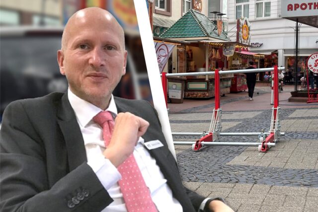 Trucksperren im Einsatz bei der Castroper Kirmes: Markus Göke aus dem Vorstand von CasConcept bestätigt im Interview, dass dieses Sicherheitsthema für Veranstalter nun zusätzlich in den Fokus rückt.