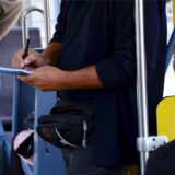 Eine Fahrscheinkontrolle