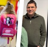 Eine Collage aus Schulkindern und Schulleiter Stefan Schulze Beiering.