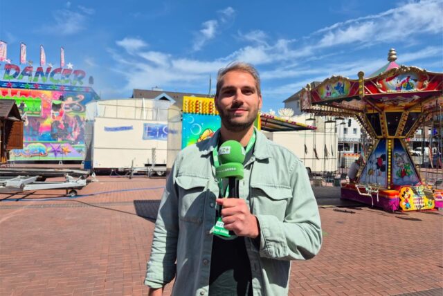 Reporter Daniel Brill auf der Waltroper Kirmes