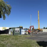 Die Baustelle für den zukünftigen Ladepark in Oer-Erkenschwick an der Horneburger Straße.