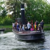 Interessierte Gäste des Schiffshebewerks konnten eine Runde auf dem Dampfschiff Ceberus mitfahren.
