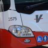 Ein Linienbus der Vestischen steht auf dem Betriebsgelände in Herten.
