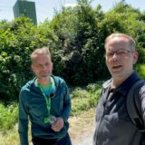Die HA-Redakteure Harald Landgraf und Stefan Korte testen die neue Industrieallee in Herten, 15.05.2025