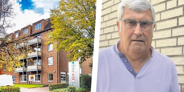 Montage zeigt links ein Archivbild des Seniorenzentrums Hirschkamp in Waltrop, rechts den Mitorganisator des Seifenkistenrennens, Bernd Mennemeier.