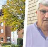 Montage zeigt links ein Archivbild des Seniorenzentrums Hirschkamp in Waltrop, rechts den Mitorganisator des Seifenkistenrennens, Bernd Mennemeier.