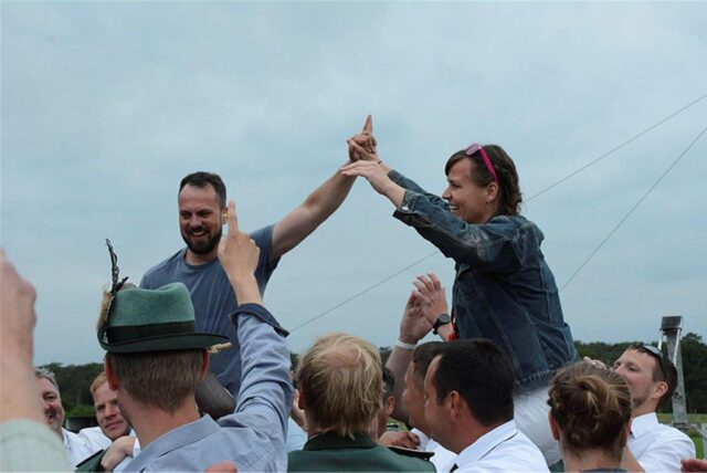Marc Bomas und Julia Sieger-Klawunn, das Schützen-Königspaar aus Haltern Lavesum