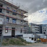 Die Baustelle der Katharinenhöfe von außen