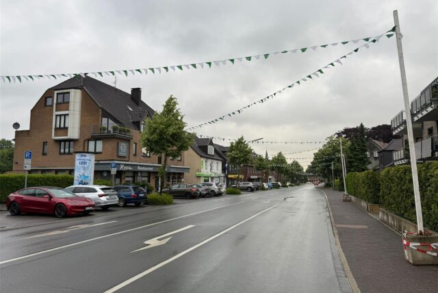 Leere Straße in Wulfen.