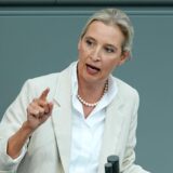 Alice Weidel bei einer Rede.