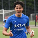 Emirhan Akinci jubelt über den späten 4:3-Siegtreffer im Auswärtsspiel bei Firtinaspor Herne, der beim VfB Waltrop alle Zweifel am Erreichen des Klassenerhaltes besiegelte.