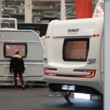 Wohnwagen in einer Ausstellung