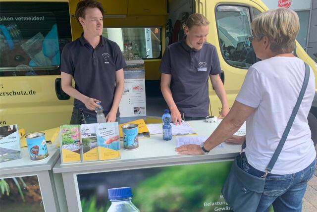 Andrang am Labormobil