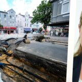 Eine Baugrube an der Bochumer Straße in Recklinghausen.