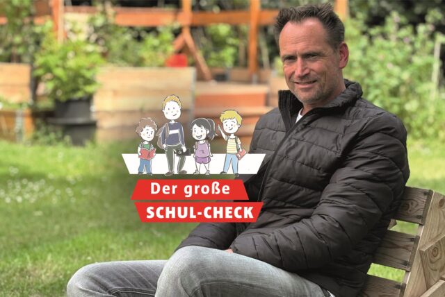 Porträt von Kai Preißler mit Logo „Der große Schul-Check“