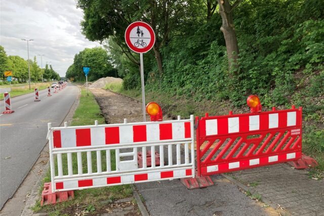 Marterstrecke ade: Der Radverkehr Richtung Süden wird an der Herzlia-Allee bald wesentlich komfortabler unterwegs sein.
