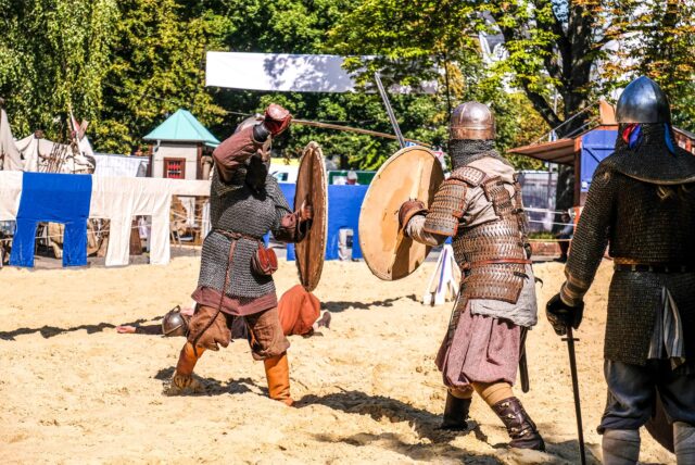Ritter kämpfen 2019 im Erlbruchpark in Recklinghausen
