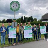 Frentroper Schützen vor ihrer Festwiese zwischen Alt-Marl und Polsum.
