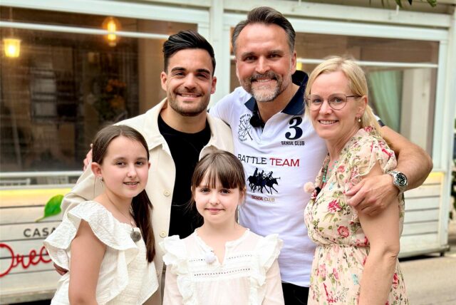 Familie Kuno mit Stefano Zarella.