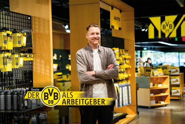 Der Wächter über das BVB-Design: Carsten Kurschus ist dafür verantwortlich, dass die Fanartikel von Borussia Dortmund auch tatsächlich zum BVB passen.