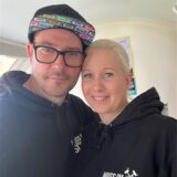 Selfie von Patrick und Jasmin Barciaga im Imbiss am Schacht.
