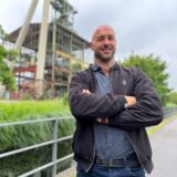 Marcel Schober an der ehemaligen Zeche Ewald in Herten-Süd