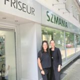 Antoinette und Nicola Szmania vor ihrem Friseursalon in der Riphausstraße.