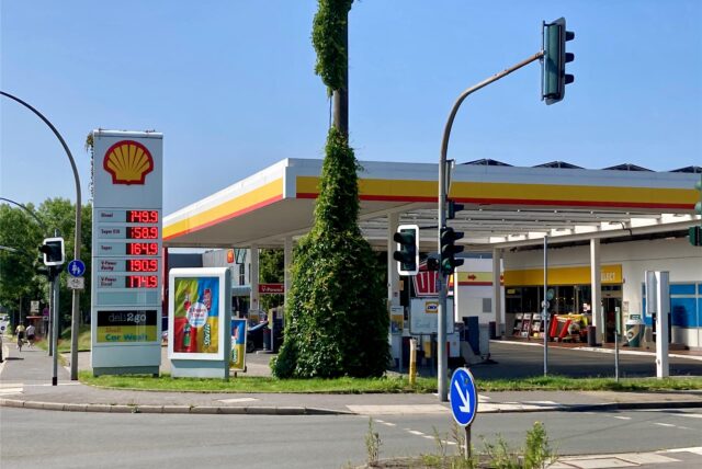 Ansicht der Shell-Tankstelle in Waltrop.