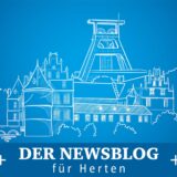 Unsere Grafik zeigt Umrisse von markanten Bauwerken in der Stadt Herten.