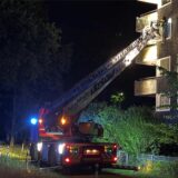 Drehleiter in Wulfen-Barkenberg vor einem Wohngebäude