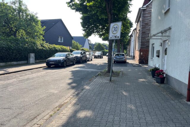 Blick in die Amselstraße in Herten.