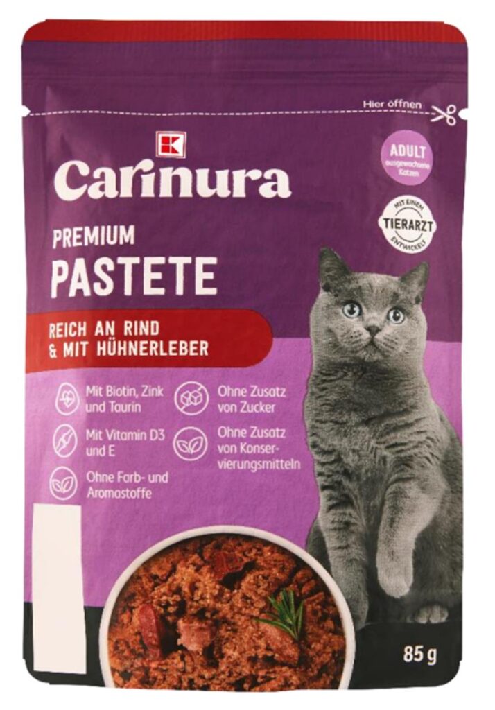 Eine Packung des Katzenfutters von Kaufland, für das es eine Rückrufaktion gibt. Eine Packung des Katzenfutters von Kaufland, für das es eine Rückrufaktion gibt.