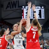 Basketballerin Clara Bielefeld aus Recklinghausen im Spiel der deutschen A-Nationalmannschaft.