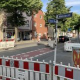 Eine Baustelle an der Ecke Lipper Weg/Nibelungenstraße in Marl.
