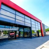 Eingangsbereich des neuen Rewe-Markt