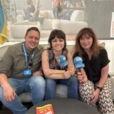 Fabian Hollenhorst, Nora Varga und Ronny von Wangenheim im Ruhr Nachrichten Studio.