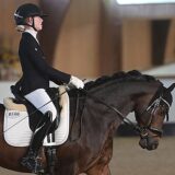 Am Start beim Dressurturnier am Silverthof: Clara Rülling mit dem Wallach „Dreamer“.
