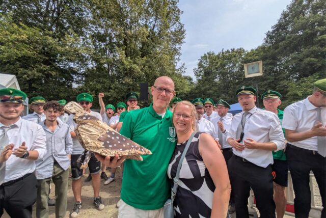 Carsten Bewer und Kathrin Rentmeister sind das neue Königspaar in Dorf Hervest.