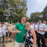 Carsten Bewer und Kathrin Rentmeister sind das neue Königspaar in Dorf Hervest.