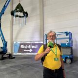MZ-Redakteur Thomas Brysch berichtet live vom Thalia-Richtfest aus Marl.