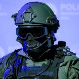 Ein Polizist eines Spezialeinsatzkommandos der Polizei, SEK