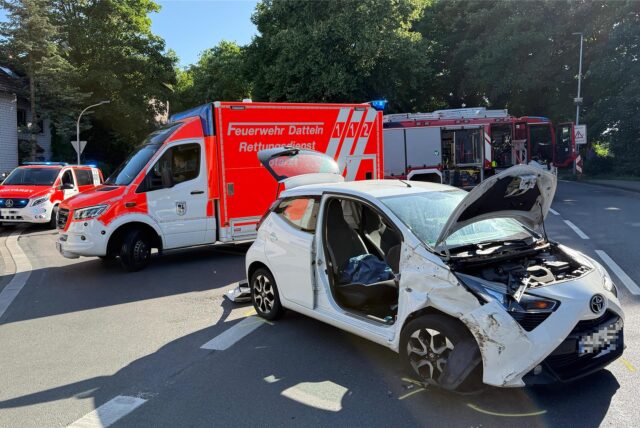 Unfall auf der Hafenstraße in Datteln.
