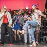 Das Rockorchester Ruhrgebeat auf der Bühne.