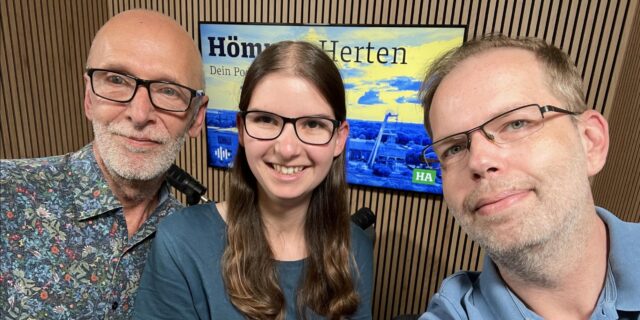 Heute bei „Hömma, Herten“ (v.l.): Joachim Schmidt, Katharina Göke und Stefan Korte.