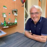 Klaus Luppatsch aus Marl installierte an seinem Haus einige Modelle von Sehenswürdigkeiten der Stadt.