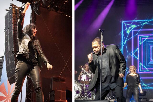 Nena und Marian Gold (Alphaville) in Haltern auf der Bühne beim Sunset Beach Festival